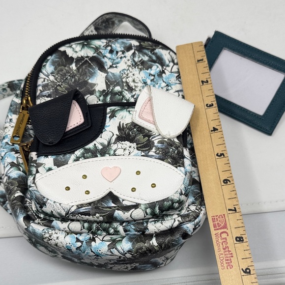 BETSEY JOHNSON MINI BACKPACK DOG & CARD HOLDER KEYRING LOT  PURSE FLORAL main image 8